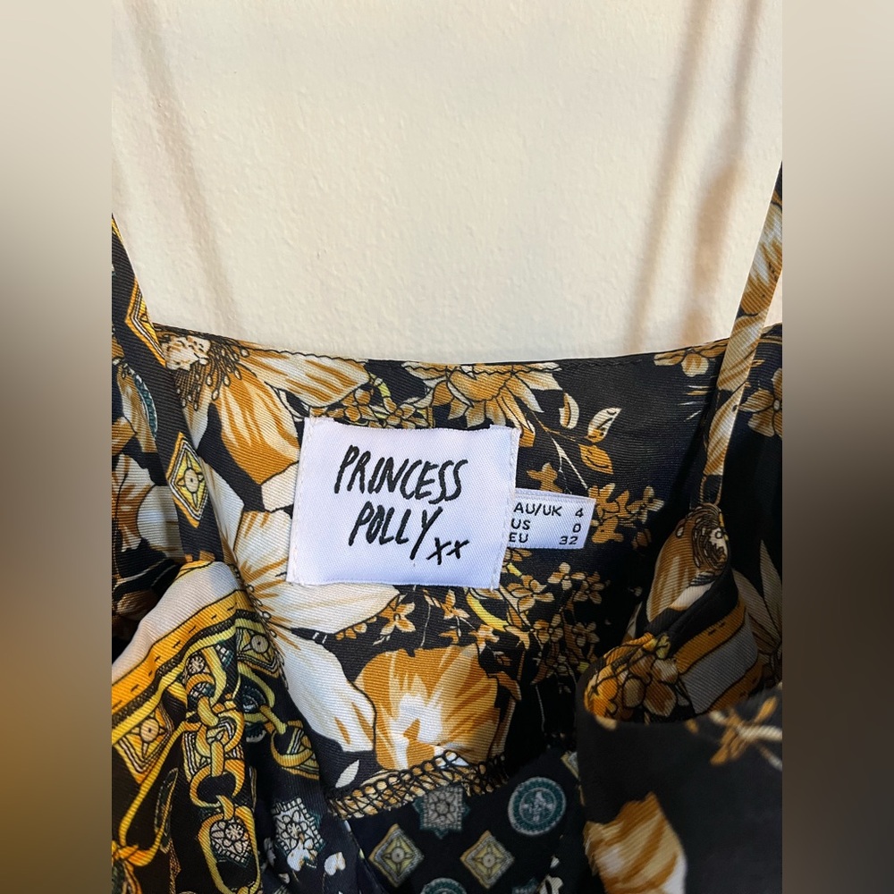Princess Polly Black and Gold Backless Dress - Picture 3 of 7